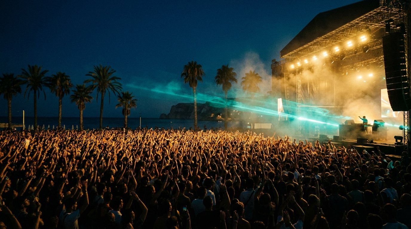 Público en la playa durante South Fest
